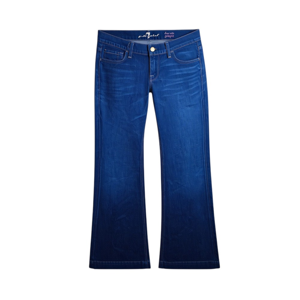 7 For All Mankind Ginger Low Rise Flare Jeans Womens Dark Wash 34 Inseam Long